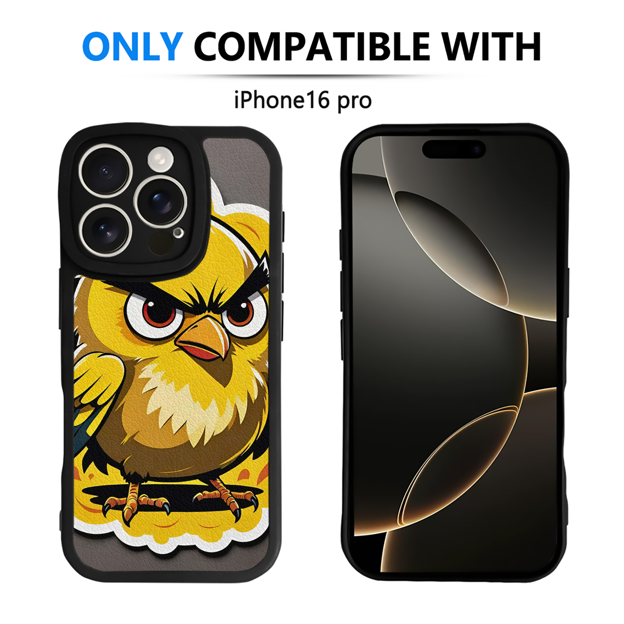 （画像用） Angry Birds アングリーバード 【iPhone 16シリーズ対応】シリコンスマホケース（レザー調） 材質：シリコン